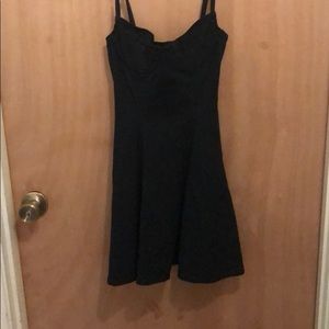 Cotton Black Skater Dress